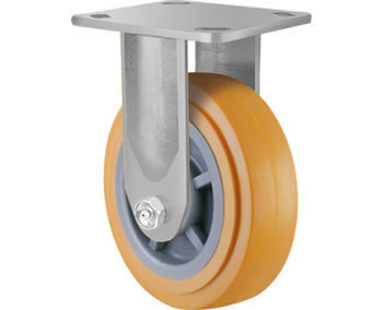 300kg Rated Urethane On Nylon Castor - 150mm - Fixed