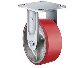 300kg Rated Urethane Castor - 125mm - Fixed