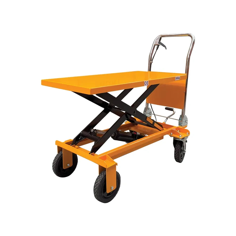 200kg Rated Manual Rough Terrain Scissor Lift Table