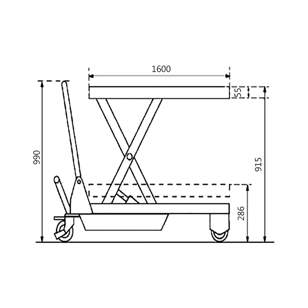 500kg Rated Large Scissor Lift Table