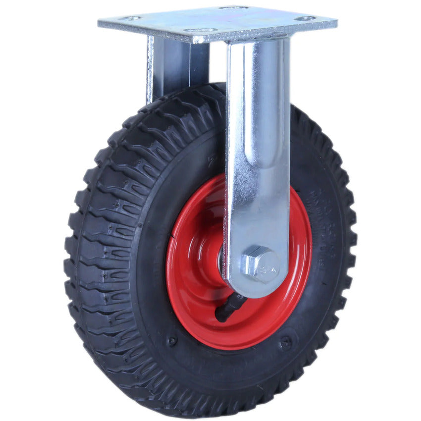 160kg Fixed 265mm Black Rubber Pneumatic