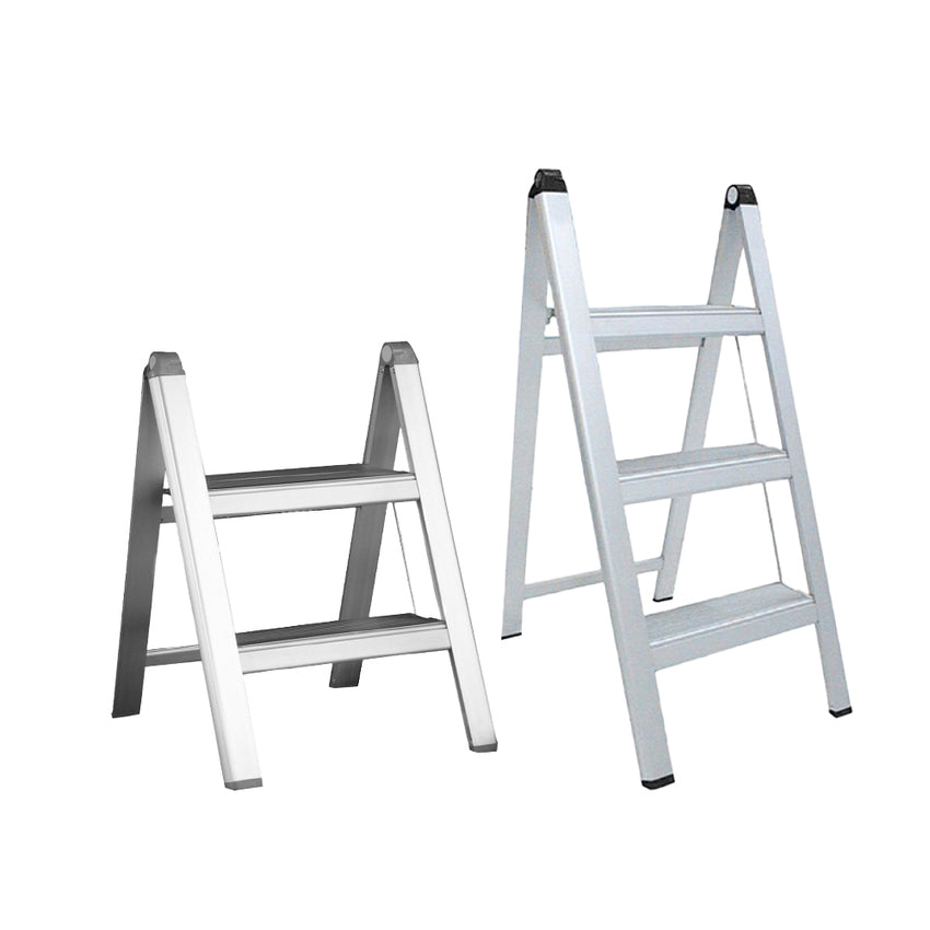 Indalex 2 - 3 Steps 100kg Rated Light Duty Slimline Aluminium Step Ladder