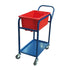 220kg Order Picking Trolley + 52L Red Plastic Crate