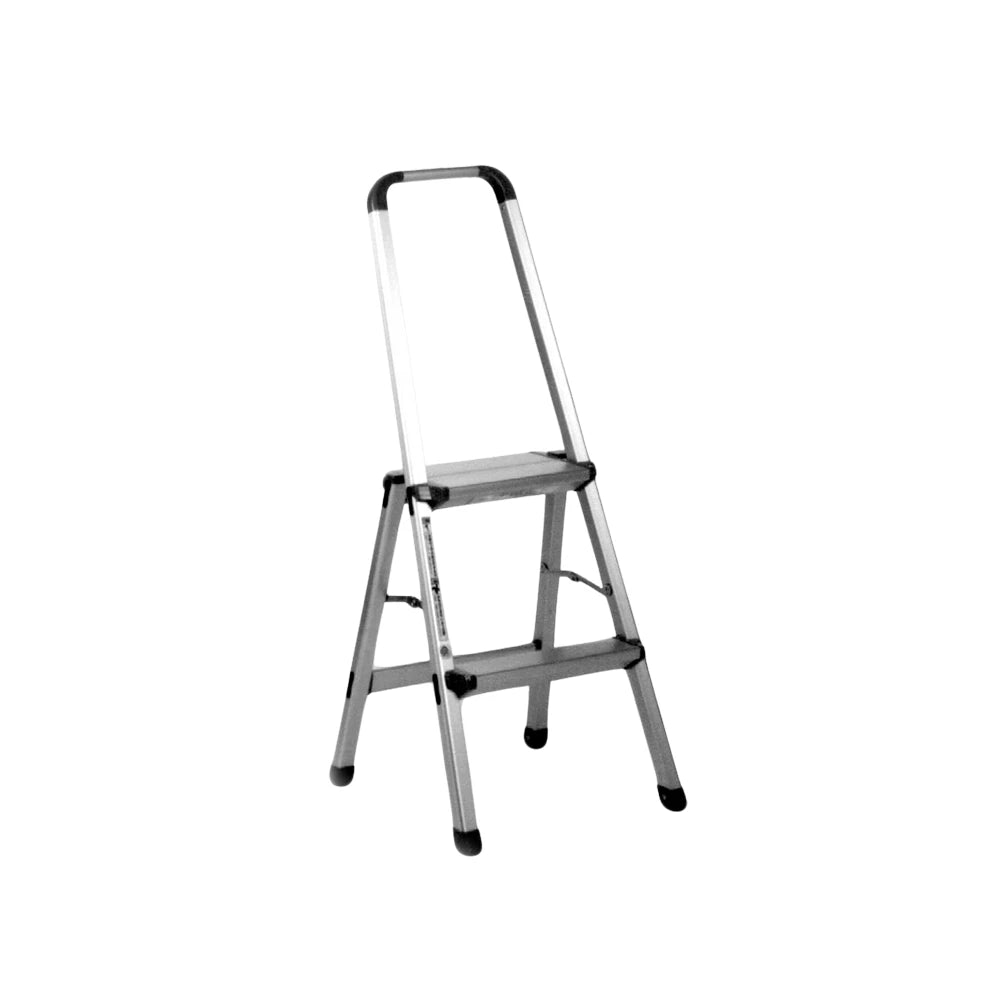 Indalex 2 - 4 Steps 100kg Rated Light Duty Single Sided Step Aluminium Ladder with Handrails